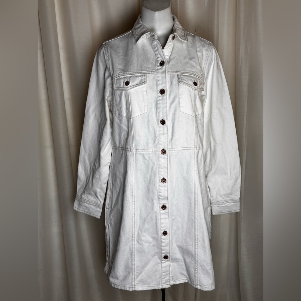 Frye Denim Jean Button Down Shirt Dress
